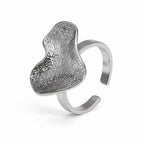 Bague Cœur Martelé