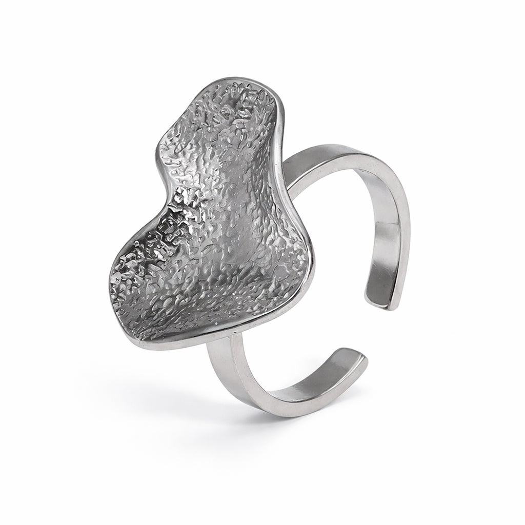 Bague Cœur Martelé