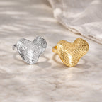 Bague Cœur Martelé