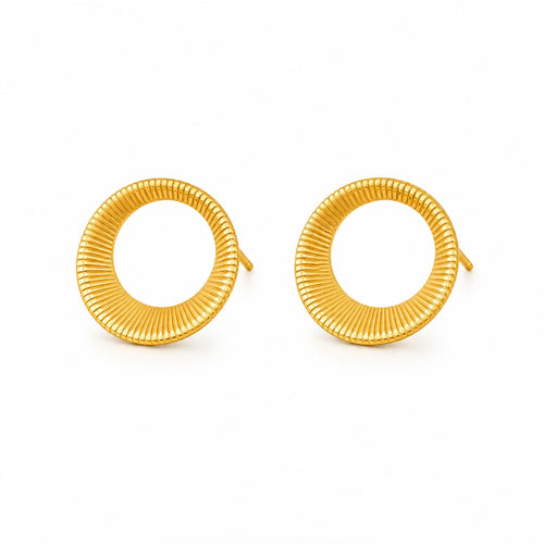 Boucles d’Oreilles Rondes Texturées