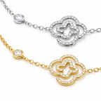 Bracelet Trèfle Zircons