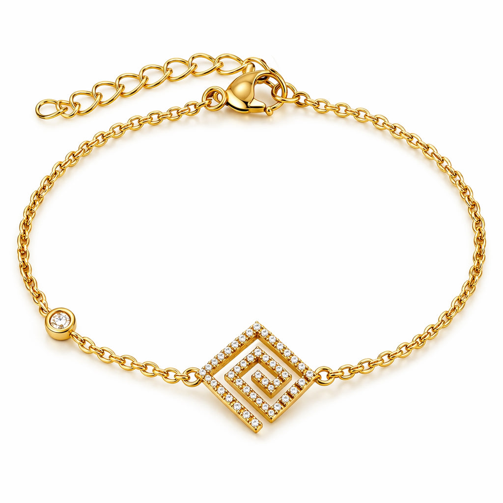 Bracelet Éclat Zircon Géométrique
