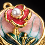 Pendentif Rose Émaillée (sans chaîne)