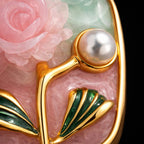 Pendentif Fleur Émaillée