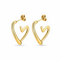 Boucles d’oreilles cœur minimaliste