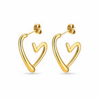 Boucles d’oreilles cœur minimaliste