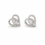Boucles d’oreilles cœur cristal