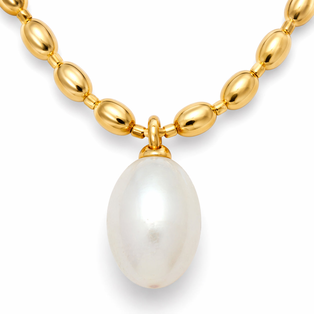 Collier perle doré
