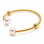 Bague ouverte perles