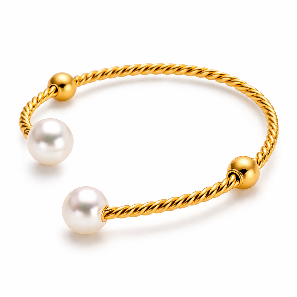 Bague ouverte perles