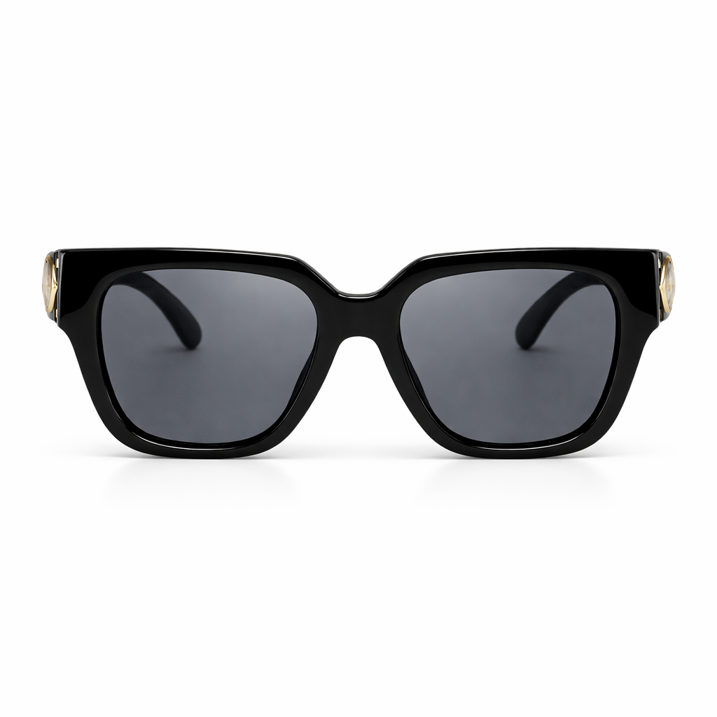 Lunettes de Soleil Géométriques Noires