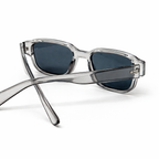 Lunettes de Soleil Carrées Oversize Gris Cristal