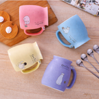 Mug Chat Céramique 450 ml avec Couvercle et Cuillère