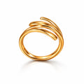 Bague femme dorée ajustable