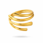 Bague femme dorée ajustable