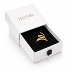 Bague femme dorée ajustable