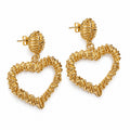 Boucles d’Oreilles Cœur Texturé