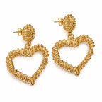Boucles d’Oreilles Cœur Texturé