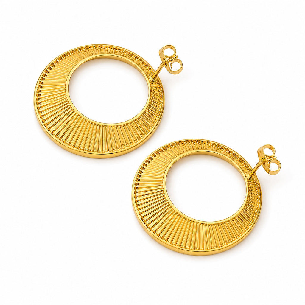 Boucles d’Oreilles Rondes Texturées