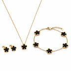 Parure Fleur Acier Inoxydable