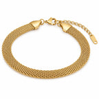 Bracelet Maille Plate Dorée