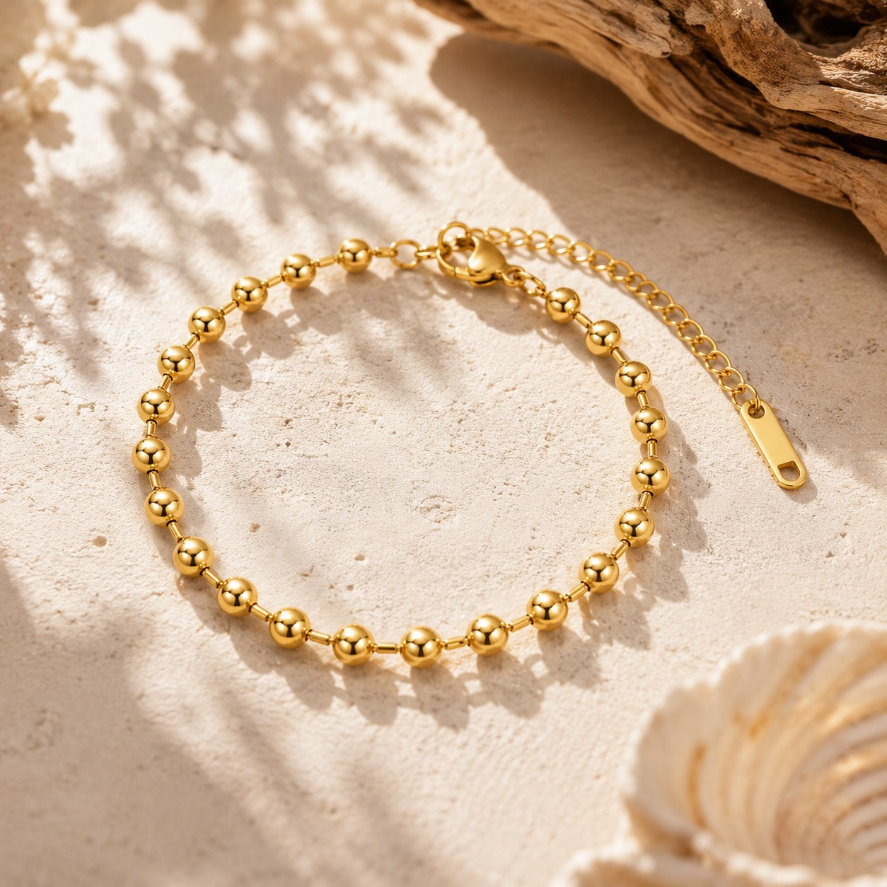 Bracelet Perles Dorées