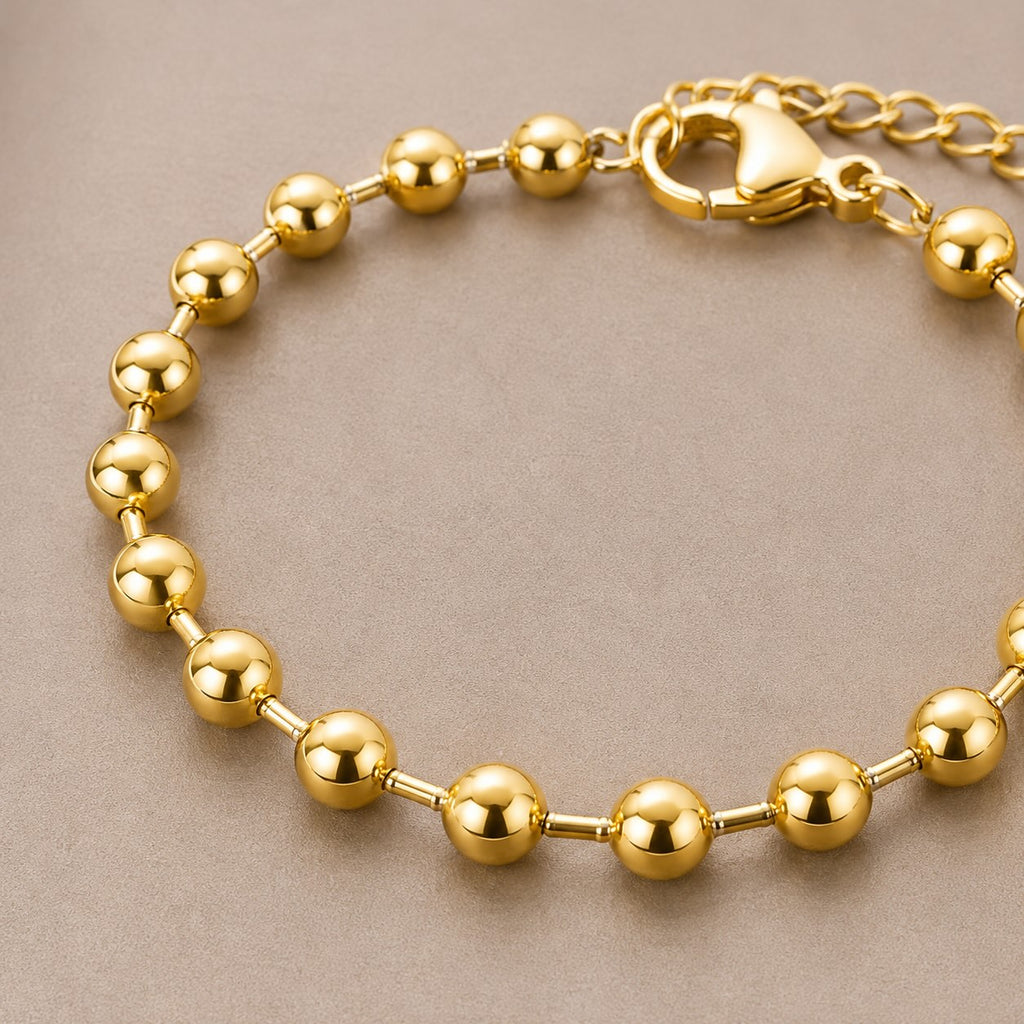 Bracelet Perles Dorées