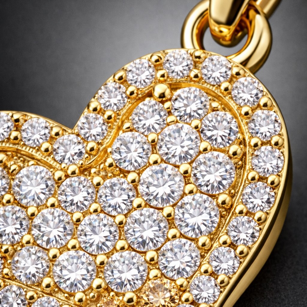 Collier Cœur Brillant