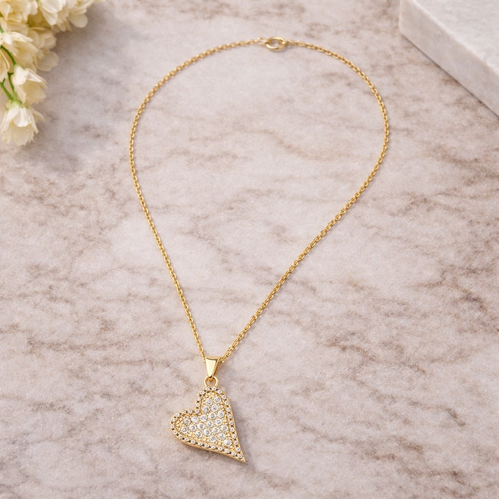 Collier Cœur Brillant