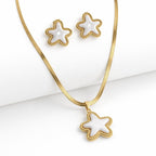 Parure Étoile Nacrée Dorée