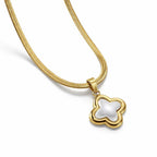 Collier Trèfle Nacre Doré