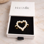 Bague Perles Dorées Ajustable