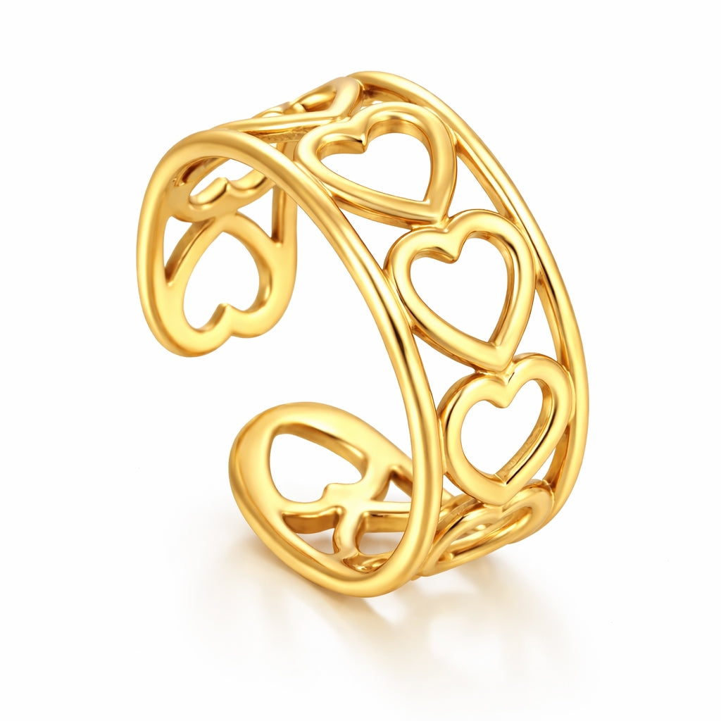 Bague Cœur Large Ajourée