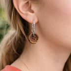 Boucles d’Oreilles Boutons Effet Brûlé