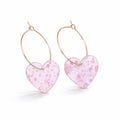 Boucles d’Oreilles Cœur Pailleté