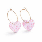 Boucles d’Oreilles Cœur Pailleté