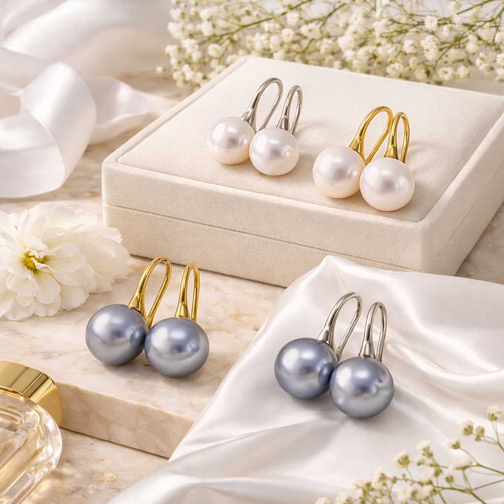 Boucles d’Oreilles Perles d’Eau Douce Naturelles