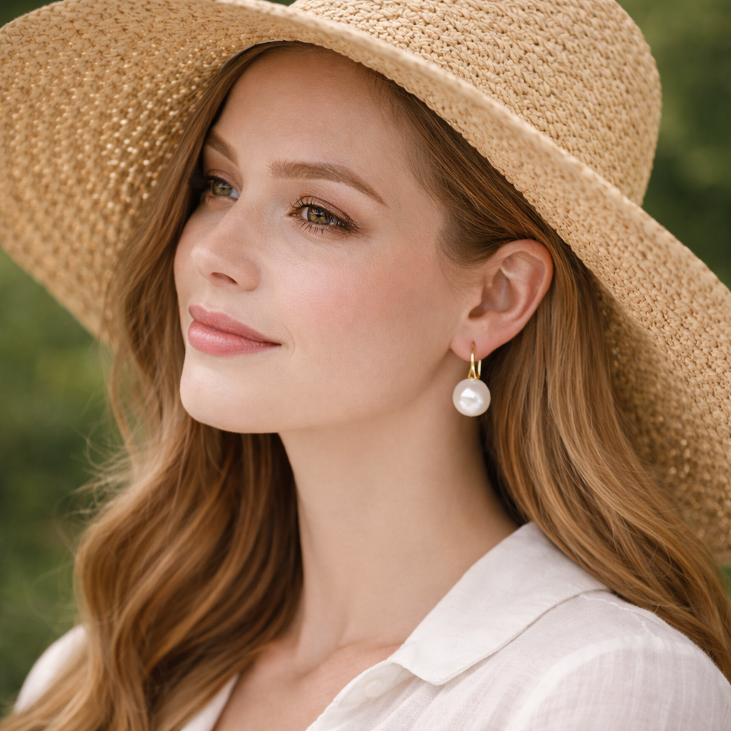 Boucles d’Oreilles Perles d’Eau Douce Naturelles