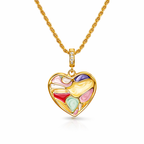 Bijou Cœur Doré Élégant – Collier ou Boucles