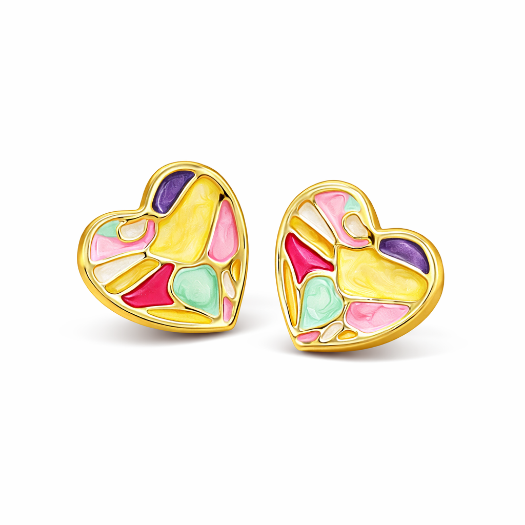 Bijou Cœur Doré Élégant – Collier ou Boucles