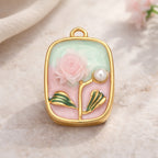 Pendentif Fleur Émaillée