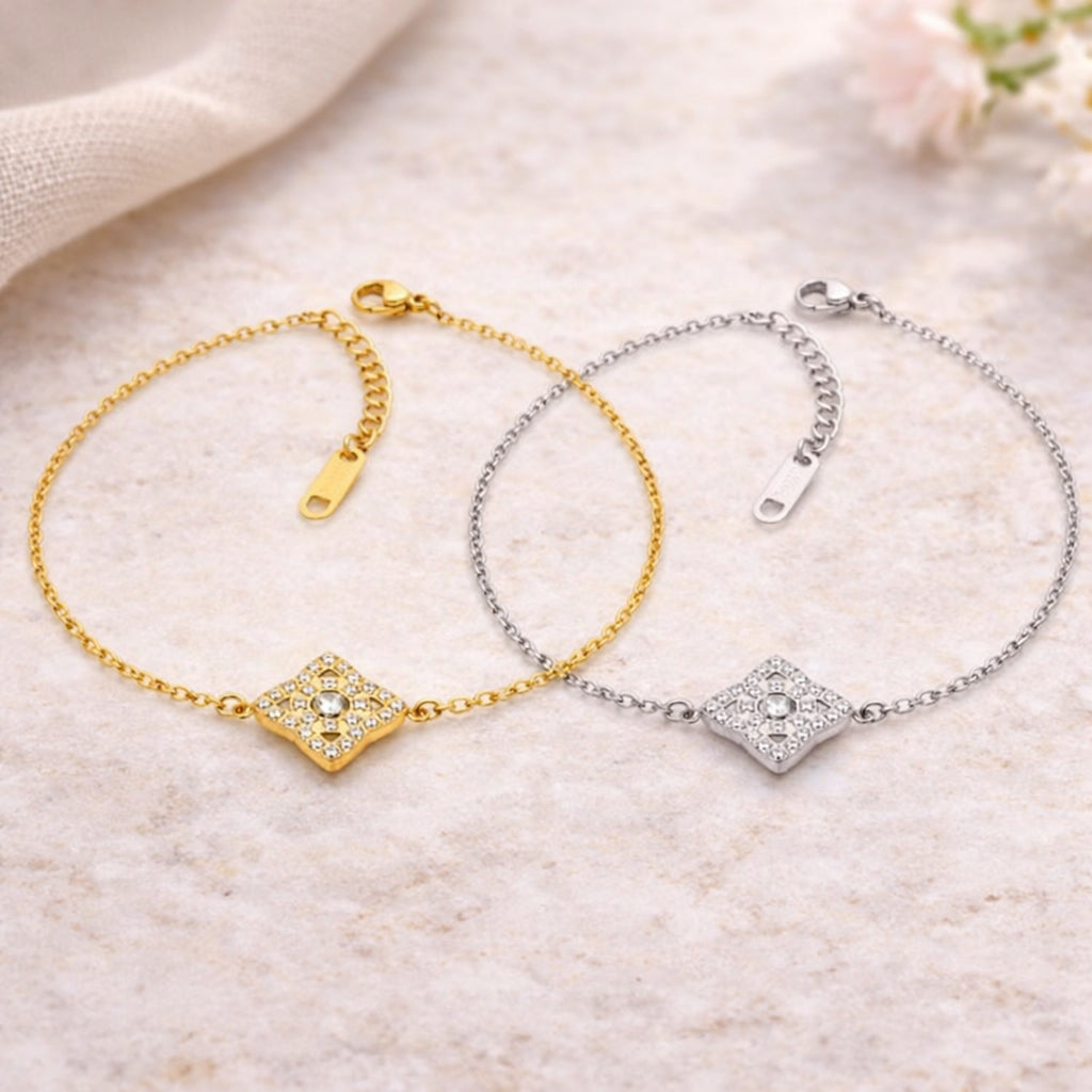 Bracelet Trèfle Pavé