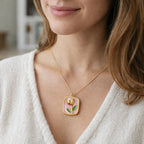 Pendentif Tulipe Émaillée 