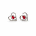 Boucles d’oreilles cœur cristal
