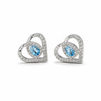 Boucles d’oreilles cœur cristal