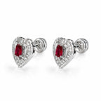 Boucles d’oreilles cœur cristal