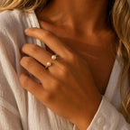 Bague ouverte perles