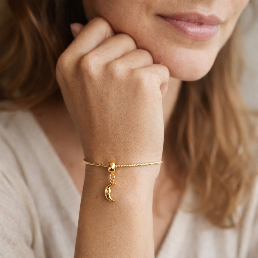Charm lune minimaliste pour bracelet