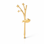 Barrette Feuille Métallique Élégante