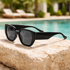 Lunettes de Soleil Cat Eye Pin-Up Noires